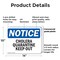 Signmission Cholera Quarantine Keep Out! OSHA Notice Sign, Plastic, 14in W x 10in L, 2PK OS-2PACK-NS-P-1014-L-10594 - alternate 3